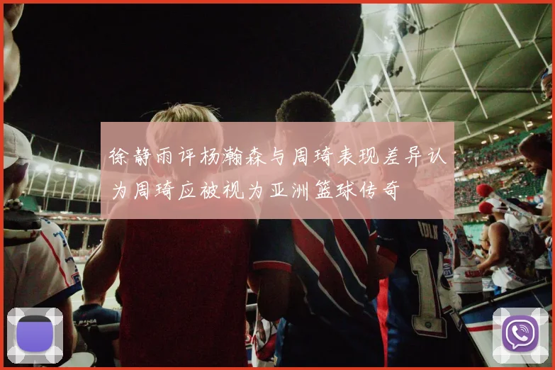 徐静雨评杨瀚森与周琦表现差异认为周琦应被视为亚洲篮球传奇